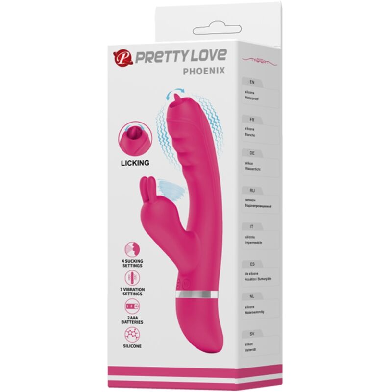 PRETTY LOVE - PHOENIX PINK MULTIFUNCTION RABBIT VIBRATOR