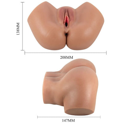 CRAZY BULL - HAILEY TRASERO VIBRADOR CON VAGINA Y ANO REALÍSTICO CONTROL REMOTO