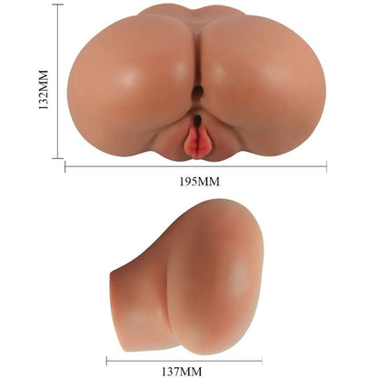 CRAZY BULL - LUNA REAR VIBRATOR WITH REALISTIC NATURAL VAGINA AND ANUS REMOTE CONTROL