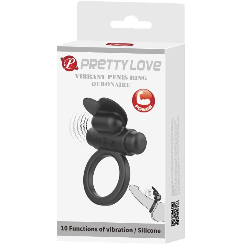 Anello vibrante Pretty Love Debonaire Rabbit – Stimolatore con 10 modalità di vibrazione per un piacere condiviso