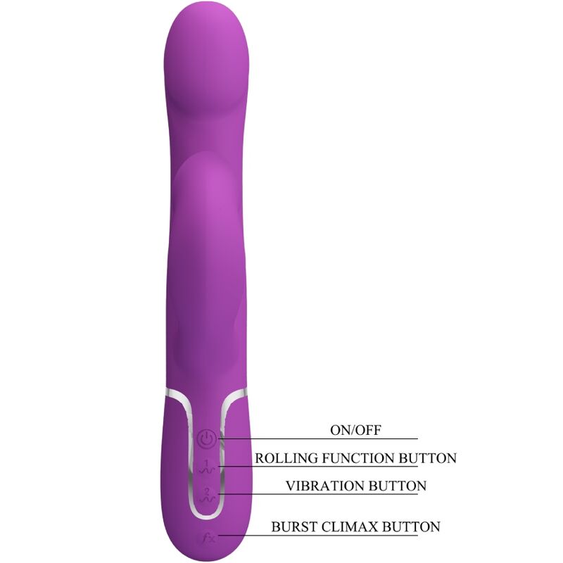 PRETTY LOVE - 4-IN-1 MULTIFUNCTIONAL VIBRATOR &amp; STIMULATOR PURPLE