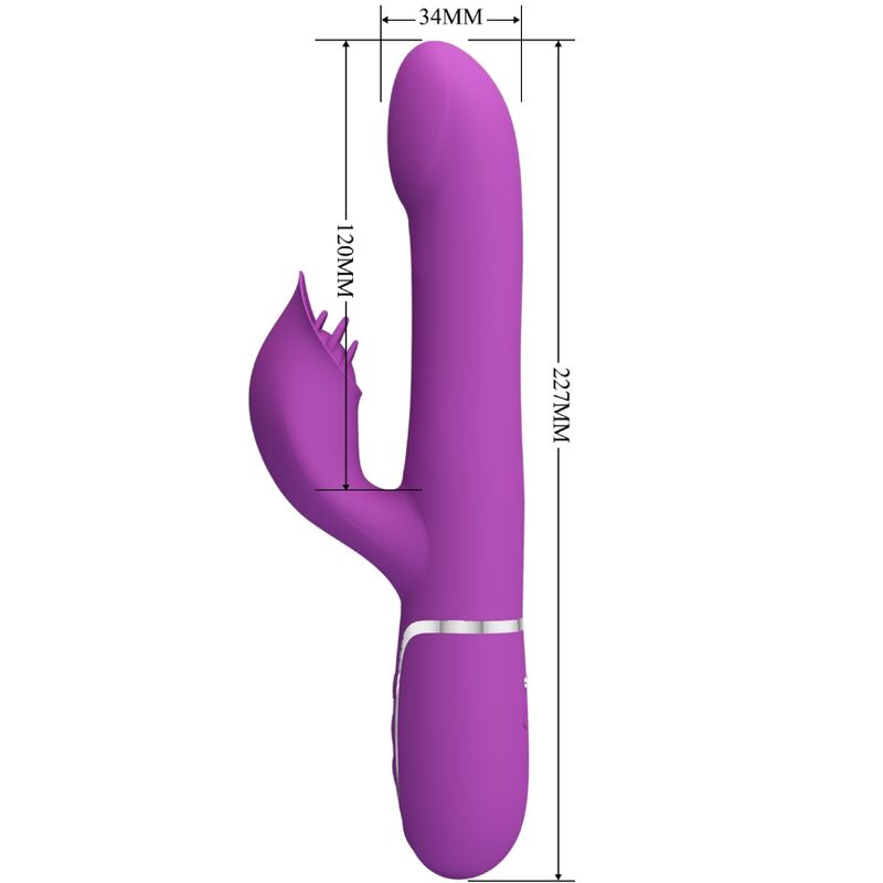PRETTY LOVE - 4-IN-1 MULTIFUNCTIONAL VIBRATOR &amp; STIMULATOR PURPLE