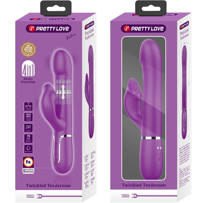 PRETTY LOVE - 4-IN-1 MULTIFUNCTIONAL VIBRATOR &amp; STIMULATOR PURPLE