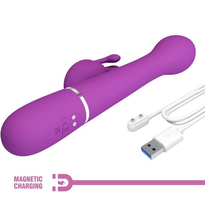 Pretty Love Dejon Vibrador Rabbit Multifunción Morado – Diseño Ergonómico Con Tres Funciones Para Placer Versátil