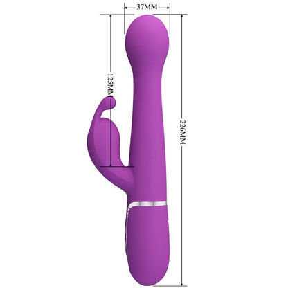 Pretty Love Dejon Vibrador Rabbit Multifunción Morado – Diseño Ergonómico Con Tres Funciones Para Placer Versátil