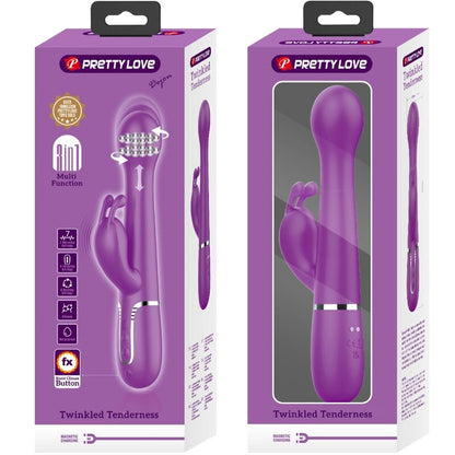 Pretty Love Dejon Vibrador Rabbit Multifunción Morado – Diseño Ergonómico Con Tres Funciones Para Placer Versátil