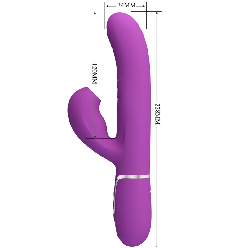 Pretty Love Perlita Vibrador Rabbit Multifunción Morado – Diseño Elegante Con 7 Modos De Vibración