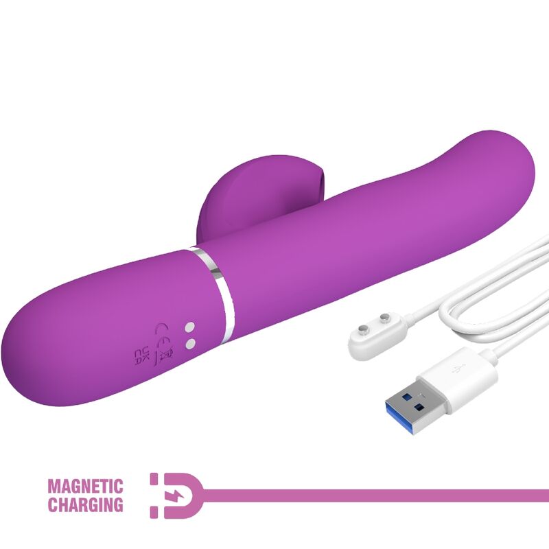 Pretty Love Perlita Vibrador Rabbit Multifunción Morado – Diseño Elegante Con 7 Modos De Vibración