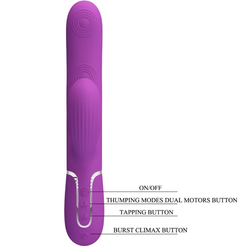 Pretty Love Perlita Vibrador Rabbit Multifunción Morado – Diseño Elegante Con 7 Modos De Vibración