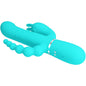 Pretty Love Cammy Triple Vibrador Rabbit 4 En 1 Azul – Juguete Ergonómico Con Tecnología Avanzada