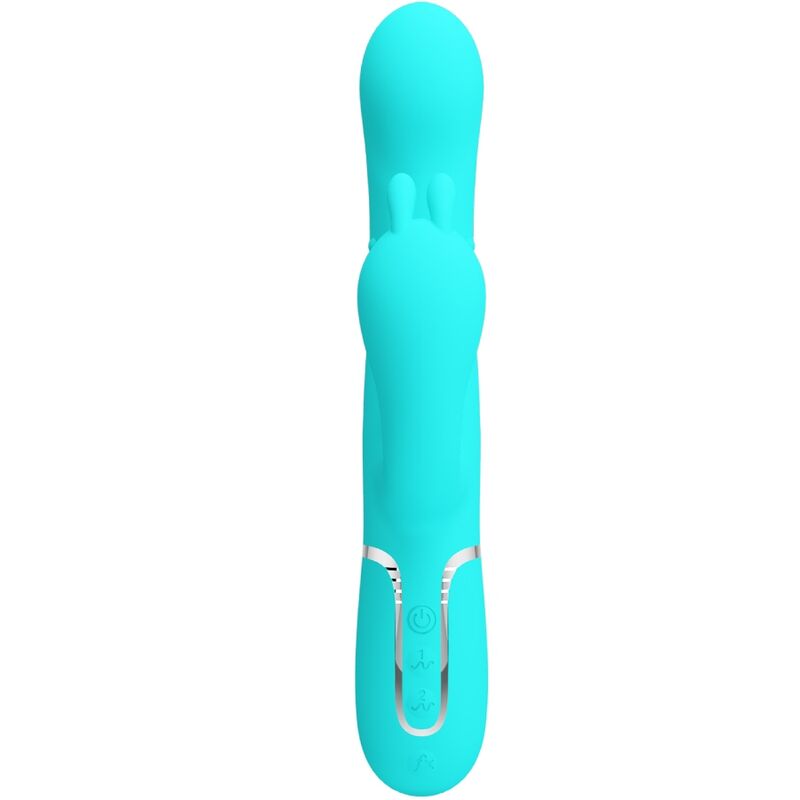 Pretty Love Cammy Triple Vibrador Rabbit 4 En 1 Azul – Juguete Ergonómico Con Tecnología Avanzada