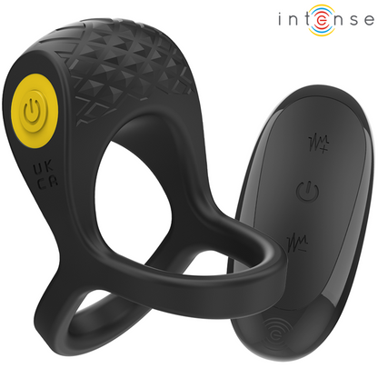 Comprar INTENSE Anillo Doble Vibrador Negro – 10 Modos Para Explorar Tu Placer Con Diseño Confiable-Noxtic