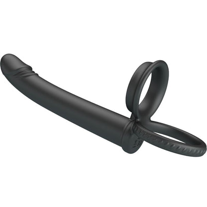 PRETTY LOVE - MOSES DOUBLE COCK RING FOR DONLE PENETRATION BLACK