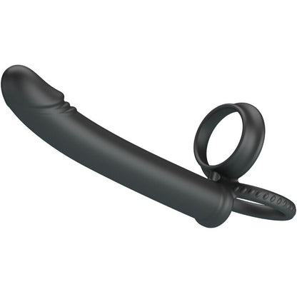 PRETTY LOVE - MOSES DOUBLE COCK RING FOR DONLE PENETRATION BLACK
