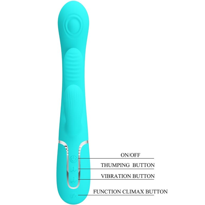 PRETTY LOVE - SHANIA TRIPLE RABBIT VIBRATOR MULTIFUNCTION 3 IN 1