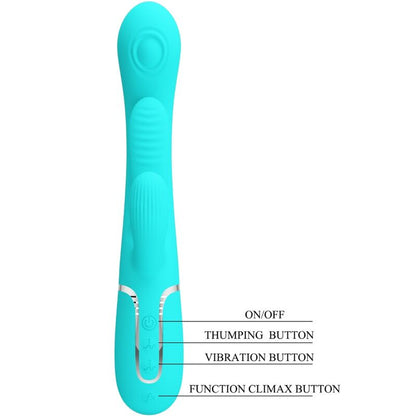 PRETTY LOVE - SHANIA TRIPLE RABBIT VIBRATOR MULTIFUNCTION 3 IN 1