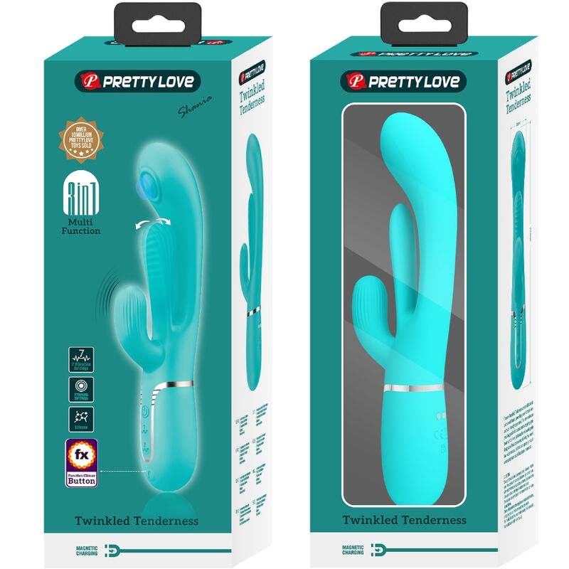 PRETTY LOVE - SHANIA TRIPLE RABBIT VIBRATOR MULTIFUNCTION 3 IN 1