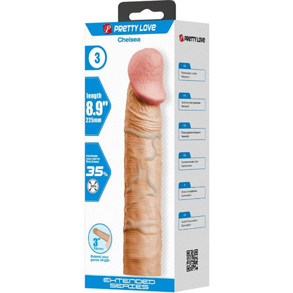 PRETTY LOVE - CHELSEA PENIS SLEEVE WITH 7.6 CM NATURAL EXTENSION