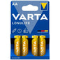 VARTA - BATTERIA ALCALINE LONGLIFE AA LR6 BLISTER*4