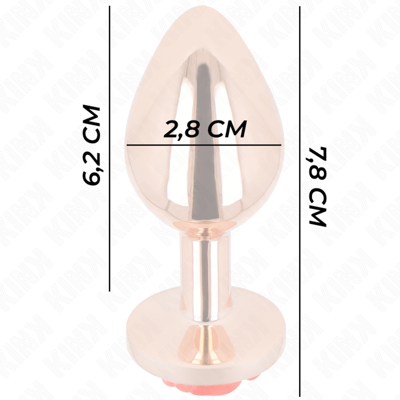 KINK Plug Anal Oro Rosado S – Juguete Erótico Con Diseño Elegante Para Placer Sensible