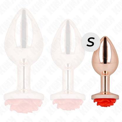 KINK Plug Anal Oro Rosado S – Juguete Erótico Con Diseño Elegante Para Placer Sensible