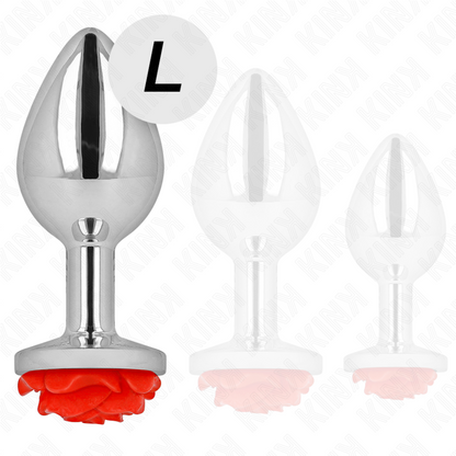 Comprar KINK Plug Anal Rosa Roja Talla L – Diseño Elegante Con Adorno Para Exploración Confiada-Noxtic