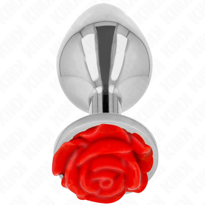 Comprar KINK Plug Anal Rosa Roja Talla L – Diseño Elegante Con Adorno Para Exploración Confiada-Noxtic