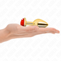 Comprar KINK Plug Anal Dorado Con Rosa Roja Talla M – Diseño Elegante Para Una Experiencia Sensual Única-Noxtic