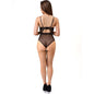 LIVCO CORSETTI FASHION - PAULA LC 20209 BODY CON ADORNOS DE ENCAJE NEGRO S/M