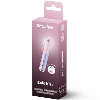 Satisfyer Bold Kiss Rosa Viola – Massaggiatore portatile silenzioso con modalità di pressione dell'aria