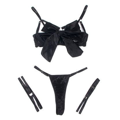 Comprar SUBBLIME Set Sujetador Con Lazo Negro Ajustable L XL – Lencería Elegante Para Resaltar La Feminidad-Noxtic