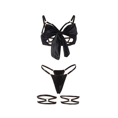 Comprar SUBBLIME Set Sujetador Con Lazo Negro Ajustable L XL – Lencería Elegante Para Resaltar La Feminidad-Noxtic