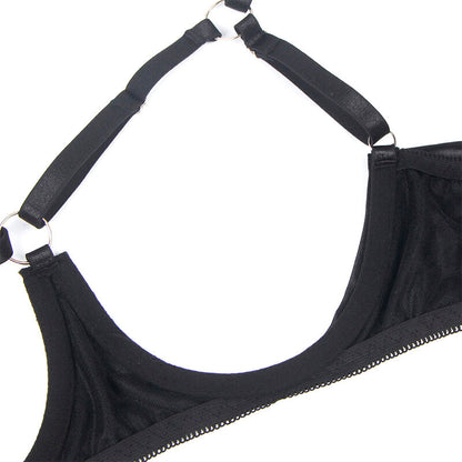 SUBBLIME Reggiseno con Fiocco Nero Regolabile L XL – Lingerie Elegante per Esaltare la Femminilità