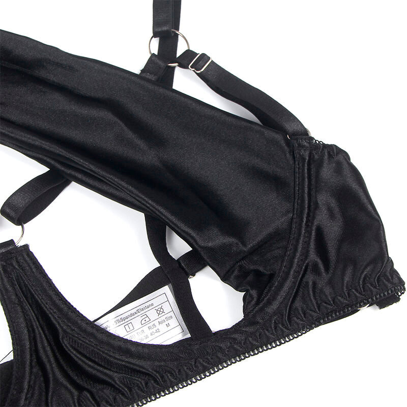 SUBBLIME Reggiseno con Fiocco Nero Regolabile L XL – Lingerie Elegante per Esaltare la Femminilità