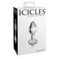 ICICLES N 44 Plug Transparente – Tapón De Vidrio De Lujo Con Diseño Curvado Para Placer Sensorial