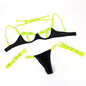 Comprar SUBBLIME Conjunto Sujetador Con Collar Verde Fluorescente – Lencería Sexy Con Diseño Moderno Para Mayor Comodidad-Noxtic