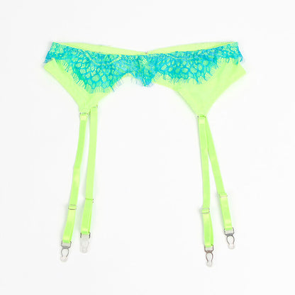 SUBBLIME Conjunto Sujetador Con Encaje Verde Y Azul L/XL – Diseño Sofisticado Que Resalta Tu Estilo Y Elegancia