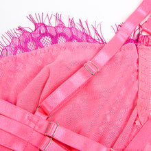 SUBBLIME Conjunto Sujetador Con Encaje Rosa Y Morado – Lencería Elegante Con Diseño Sensual Y Confortable