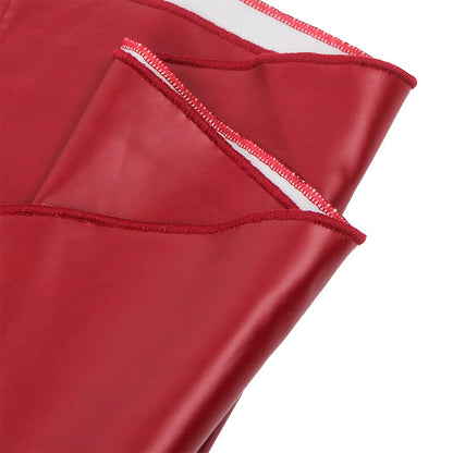 SUBBLIME Abito in pelle bordeaux con spalline sottili – Design elegante con stile sofisticato