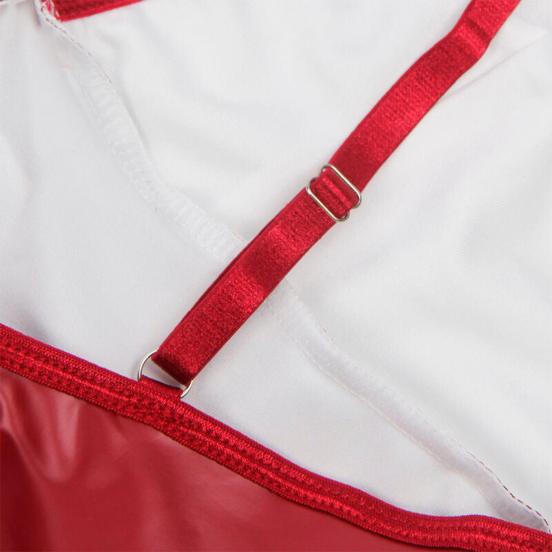 SUBBLIME Abito in pelle bordeaux con spalline sottili – Design elegante con stile sofisticato