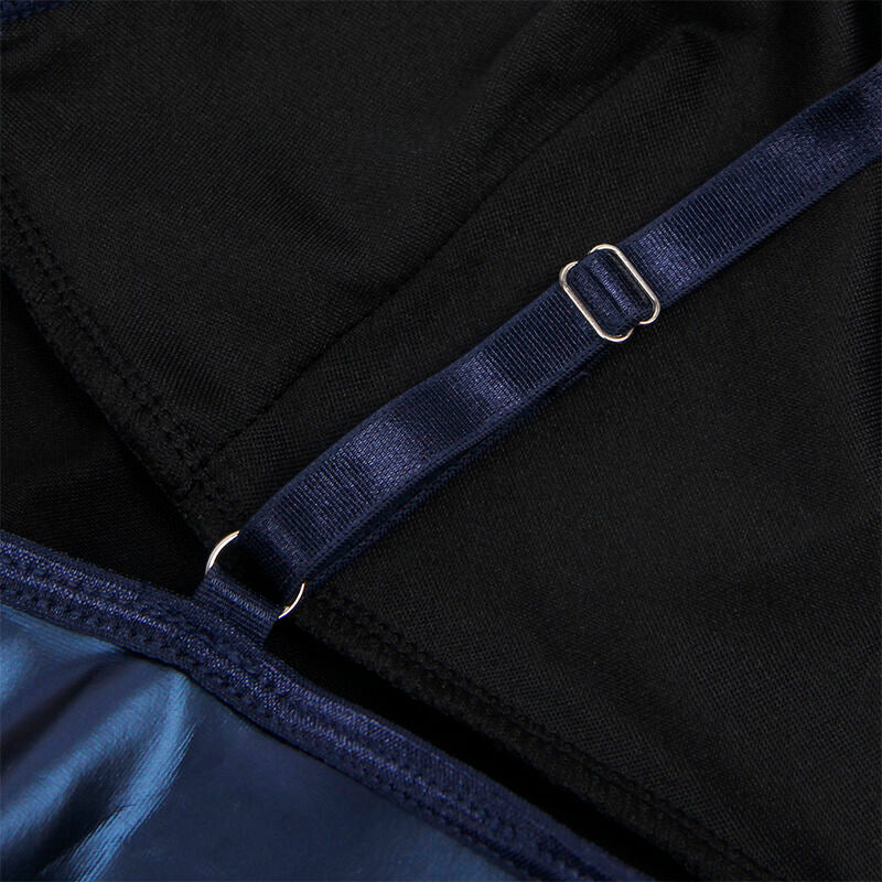 Comprar SUBBLIME Camisón Sexy Azul – Diseño Moderno Con Tirantes De Cuero Sintético-Noxtic