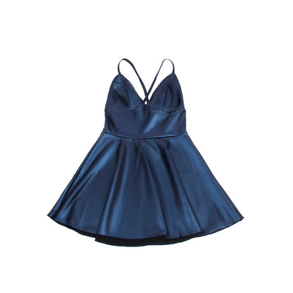 Comprar SUBBLIME Camisón Sexy Azul – Diseño Moderno Con Tirantes De Cuero Sintético-Noxtic