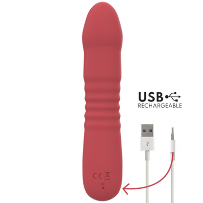 INTENSE Juni Up & Down Rojo – Vibrador Con 10 Modos De Vibración Para Placer Personalizado