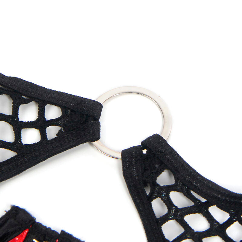 SUBBLIME Reggiseno in rete di pelle verniciata rossa - Design elegante con comfort ideale