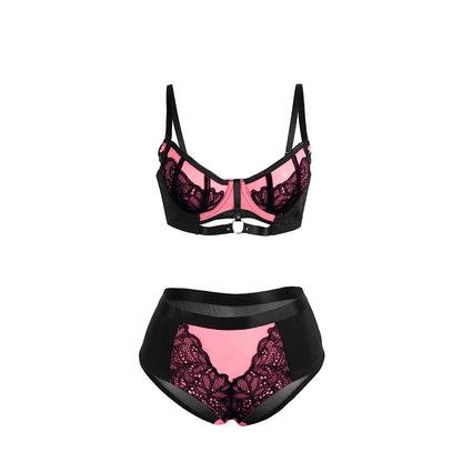 Comprar SUBBLIME Conjunto Sujetador Con Cremallera De Malla Rosa L/XL – Elegancia Y Comodidad En Lencería Moderna-Noxtic