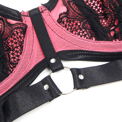 SUBBLIME Reggiseno con Cerniera in Rete Rosa L/XL – Eleganza e Comfort nella Lingerie Moderna