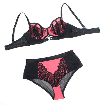 Comprar SUBBLIME Conjunto Sujetador Con Cremallera De Malla Rosa L/XL – Elegancia Y Comodidad En Lencería Moderna-Noxtic