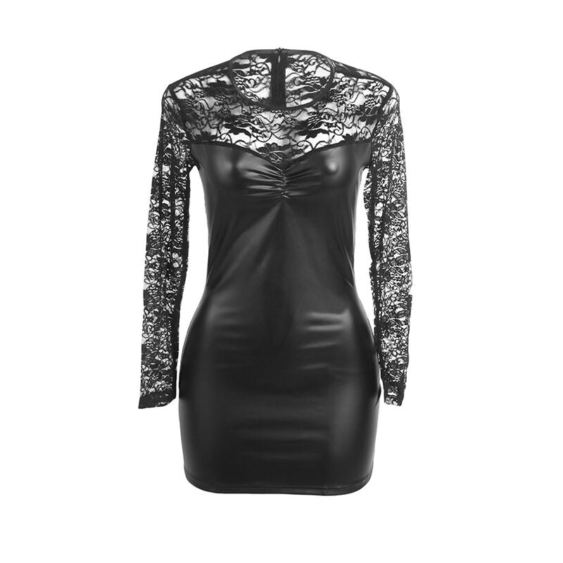 Comprar SUBBLIME Vestido Manga Larga Con Encaje Negro LXL – Elegancia Y Comodidad Para Ocasiones Especiales-Noxtic