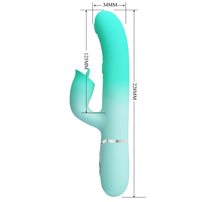 Comprar Pretty Love Gigi Vibrador Rabbit Multifunción Verde Agua – Diseño Elegante Con Funcionalidad Versátil-Noxtic