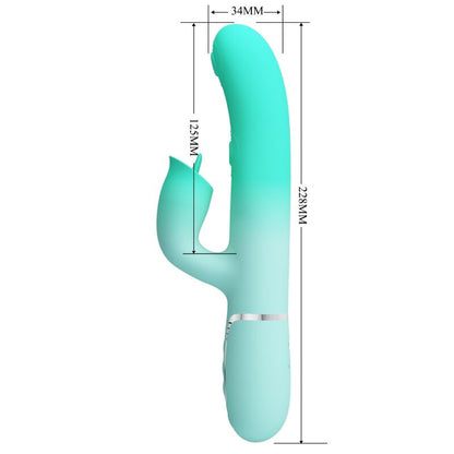 Comprar Pretty Love Gigi Vibrador Rabbit Multifunción Verde Agua – Diseño Elegante Con Funcionalidad Versátil-Noxtic